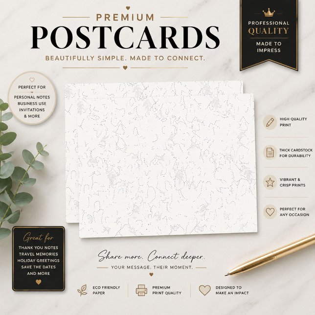 Carte postale florale de luxe minimaliste (Créateur téléchargé)