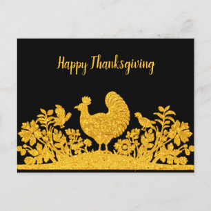 Carte postale Florale de Turquie Thanksgiving or