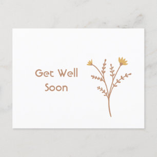 Carte postale florale minimale pour un prompt réta