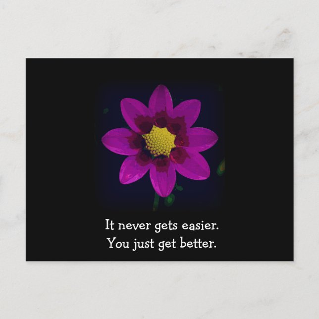Carte Postale Florale Motivationnelle Et Inspirant (Devant)