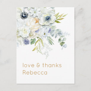 Carte Postale Florales rustiques Anniversaire Merci informel