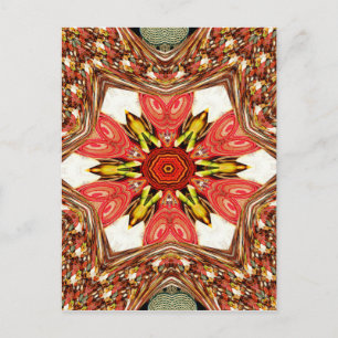 Carte Postale Flore de doodle coloré coeur sans soudure star.jpg