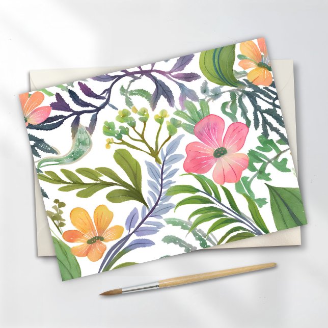 Carte Postale Flore Fleur sauvage printanière | Champs de fleurs (Créateur téléchargé)