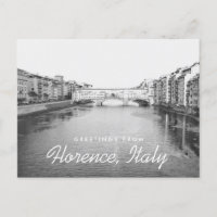 Florence Italie Noir & Blanc Pont Vecchio Bridge