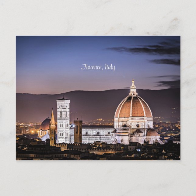 Carte Postale Florence, Italie, photo du paysage urbain (Devant)