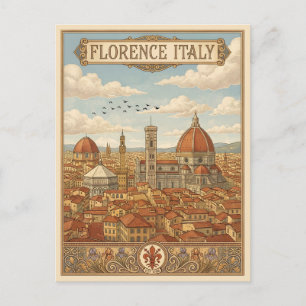 Carte Postale Florence Italie Voyage Rétro