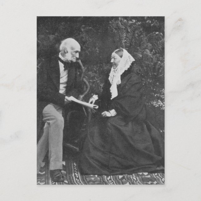 Carte Postale Florence Nightingale et monsieur Harry Verney (Devant)