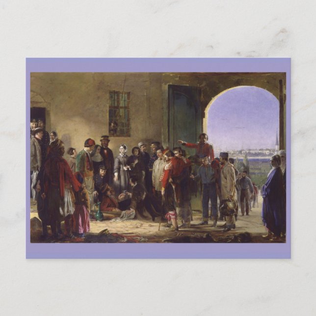 Carte Postale Florence Nightingale reçoit le Scutari blessé (Devant)