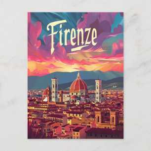 Carte Postale Florence Sunset