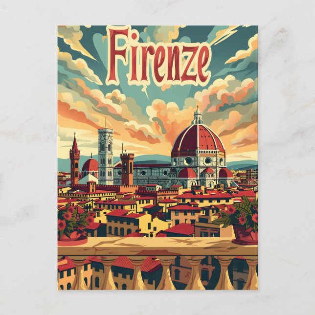 Carte Postale Florence Vintage (Devant)