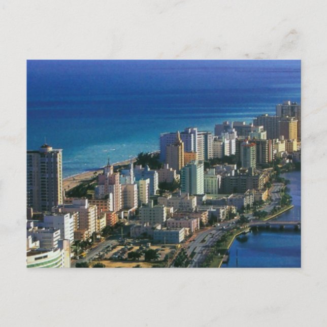 CARTE POSTALE FLORIDA DE LA PLAGE DE MIAMI (Devant)