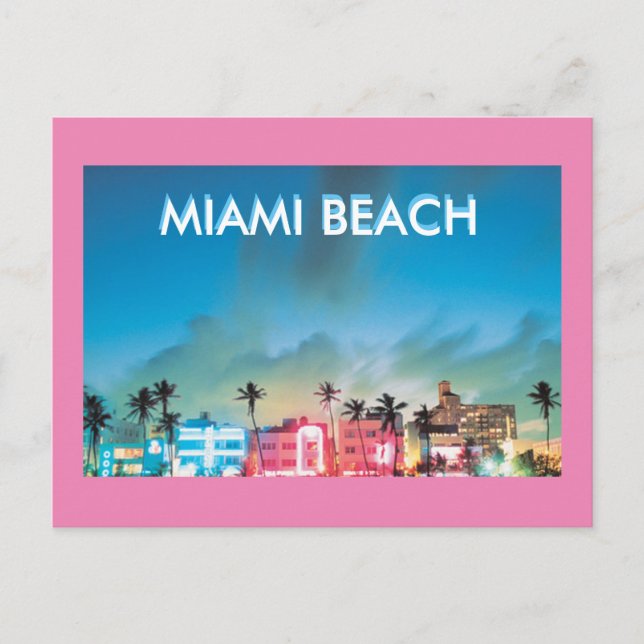 CARTE POSTALE FLORIDA DE LA PLAGE DE MIAMI (Devant)