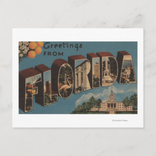 Carte Postale Floride (bâtiment de la capitale) - Grande lettre