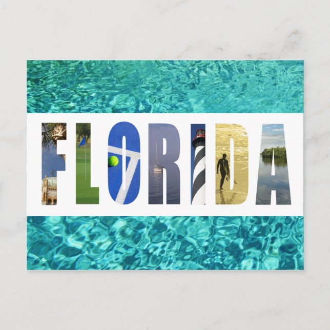 Carte Postale Floride Beach Ocean Travel Photo (Devant)