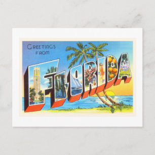 Carte Postale Floride État # 2 FL Vieux souvenir Vintage voyage