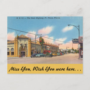 Carte Postale Floride, Ft. Pierce, La Dixie Highway