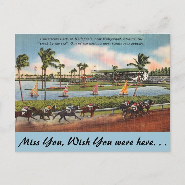 Carte Postale Floride, Hallendale, Gulfstream Park (Devant)