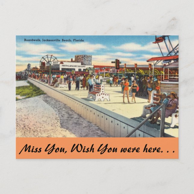 Carte Postale Floride, Jacksonville, Boardwalk (Devant)