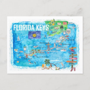 Carte postale Floride Keys Key West Marathon Key L