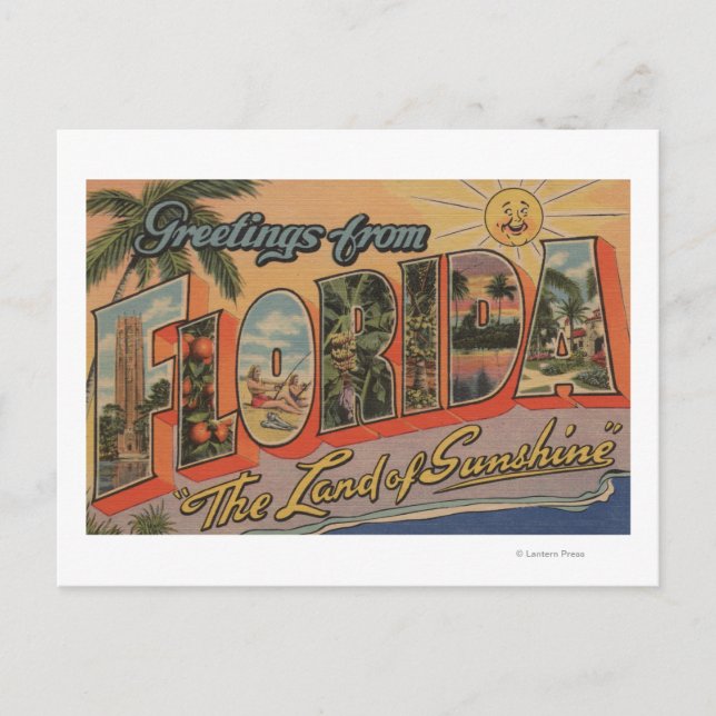 Carte Postale Floride - Le pays du soleil (Devant)