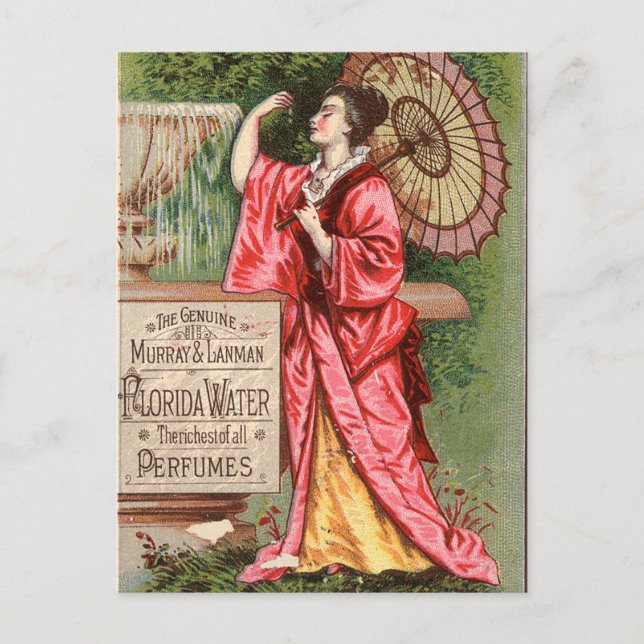 Carte Postale Floride Parfum d'eau 1881 Annonce (Devant)