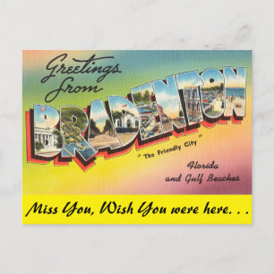 Carte Postale Floride, salutations de Bradenton