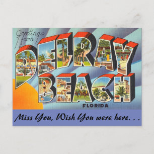 Carte Postale Floride, salutations de Delray Beach