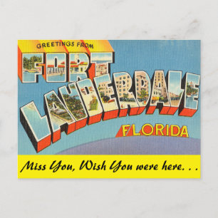 Carte Postale Floride, salutations de Fort Lauderdale