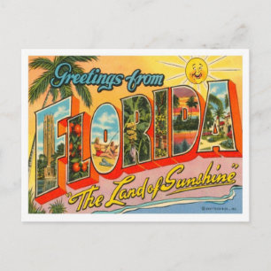Carte Postale Floride Salutations Des États-Unis