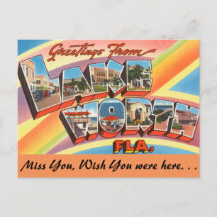 Carte Postale Floride, salutations du lac Worth