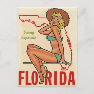 CARTE POSTALE FLORIDE VINTAGE