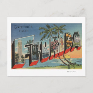 Carte Postale FlorideGrandes lettres scènesFloride