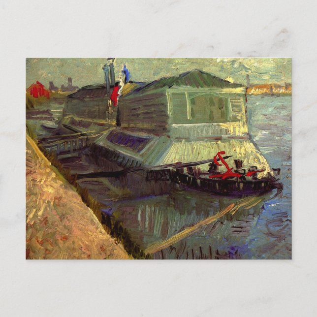 Carte Postale Flotte de bain sur Seine Asniere par Vincent van G (Devant)