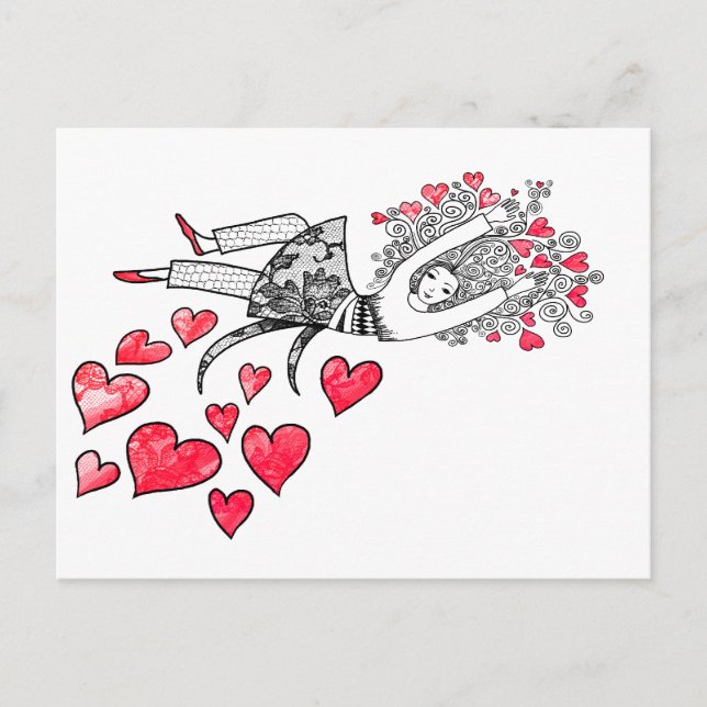 Carte Postale Flotter sur l'amour (Devant)