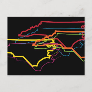 Carte Postale flou de la fierté de la caroline du nord