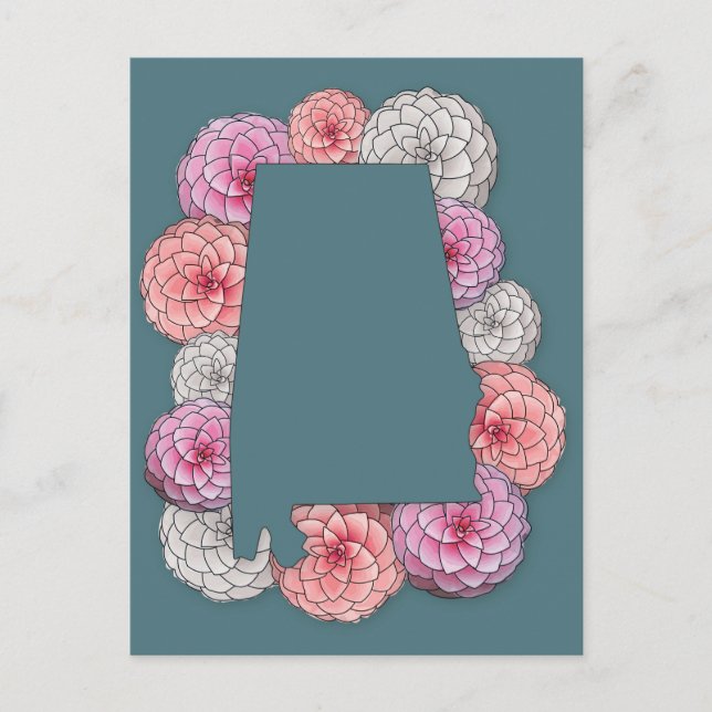 Carte postale Flower Alabama (Devant)