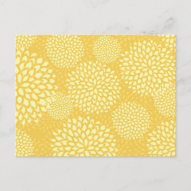 Carte Postale Flower Bursts on Yellow (Devant)