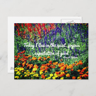 Carte Postale Flower Garden Goodness Citation inspirante