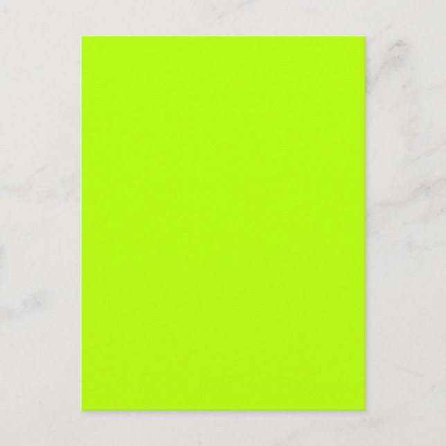 Carte Postale Fluorescent Lime vert néon jaune Personnalisé (Devant)