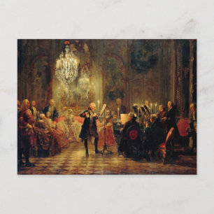Carte Postale Flute Concert avec Frederick le Grand