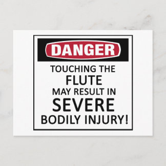 Carte Postale Flûte de danger