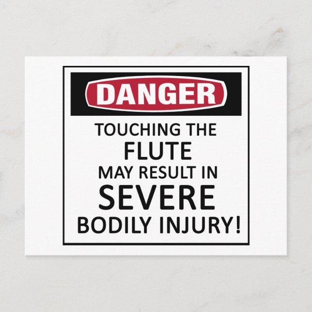 Carte Postale Flûte de danger (Devant)