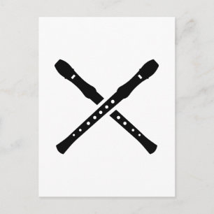 Carte Postale Flûtes croisées