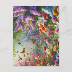 Carte Postale Fluttant Floral