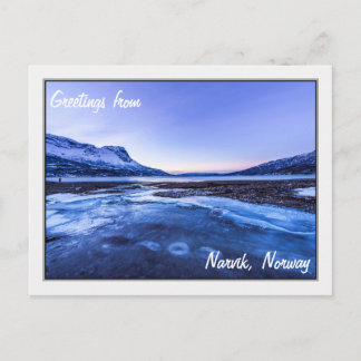 Carte Postale Flux gelé sur les rivages Narvik