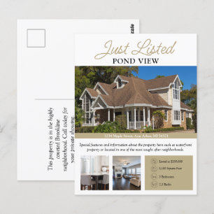 Carte Postale Flyer immobilier moderne juste listé