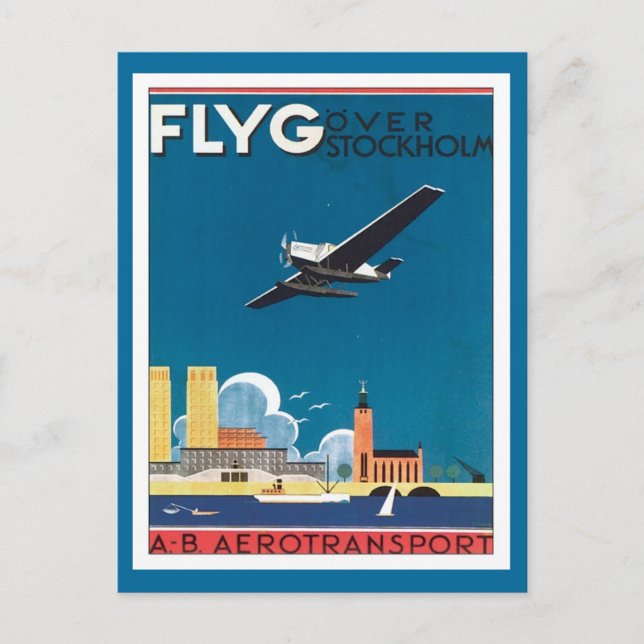 Carte Postale FLYG Stockholm Suède (Devant)