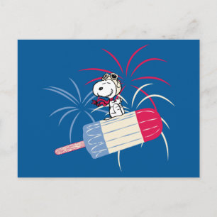 Carte Postale Flying Ace Snoopy on Ice Pop