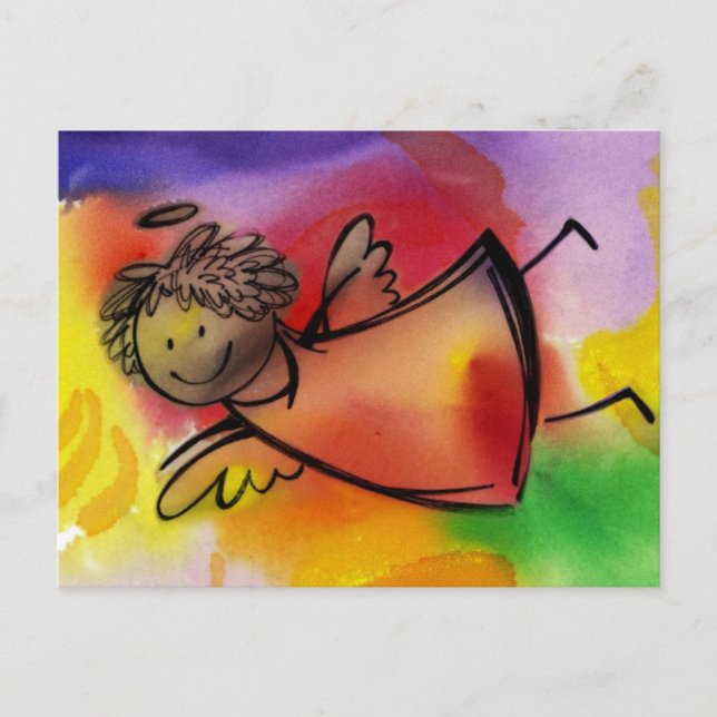 Carte Postale Flying colorful (Devant)