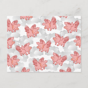 Carte postale Flying Pigs